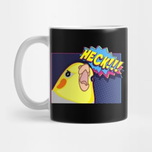 HECK! - funny cockatiel comic Mug